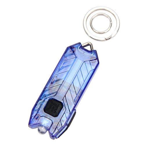 Mini USB Rechargeable LED Keychain Light, 45LM 2-Mode Portable Pocket Flashlight with Key Ring for Camping, Emergency & Everyday Carry, Blue-image-28