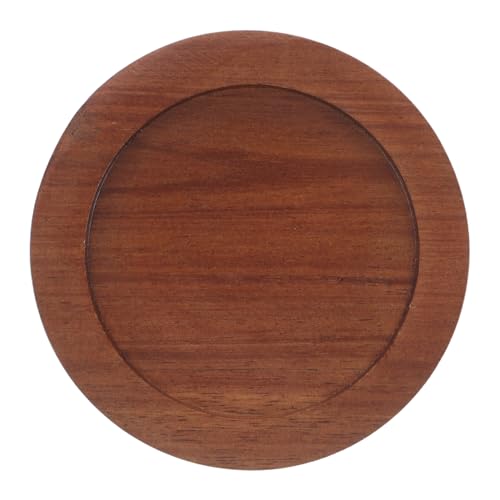 Veemoon Plateau Porte-meuleuse Rond en Bois D'acacia, Socle pour Moulin à Sel et Poivre, Support Anti-déversement, Accessoire Cuisine Polyvalent, pour Rangement Épices et Préparation