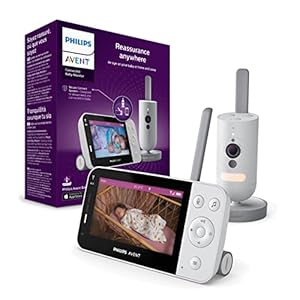 Philips Avent Connected-babyfoon, met Full HD-camera en Secure Connect-systeem, inclusief Baby Monitor+-app, SCD923/26…