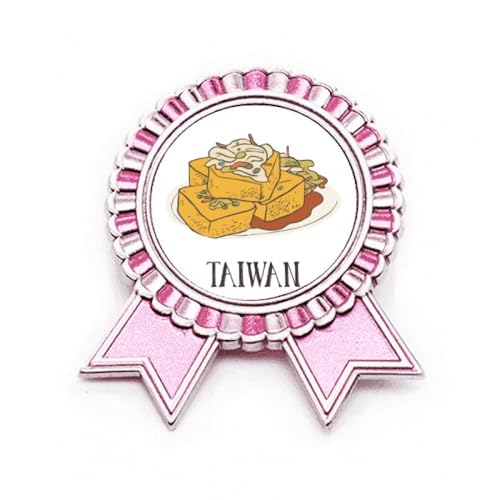 Broche tofu Taiwan Rose, accessoire mode M métal pour personnaliser un sac