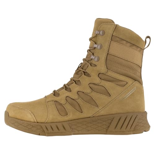 Reebok Men's Floatride Energy Safety Toe 8" Tactical Boot with Side Zipper Military3