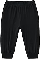 Vista 4 de Pantalones deportivos de viscosa de bambú para bebés, niños y niñas, pantalones harén