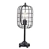 Jonathan y jyl4029a odette 20 industrial metal table lamp rustic transitional bedside desk nightstand lamp for bedroom living room office college bookcase blacksilver  urban country home decor