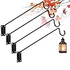 Heavy duty deck bird feeder hanger hook wall mounted 133 inch 4 pack for plantersplants flower suet basketslanternswind chimes holiday decoration  urban country home decor