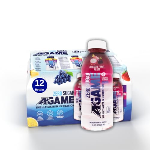 A-GAME Zero Sugar Sports Drink, Dragon Fruit Plum Zero Sugar,
