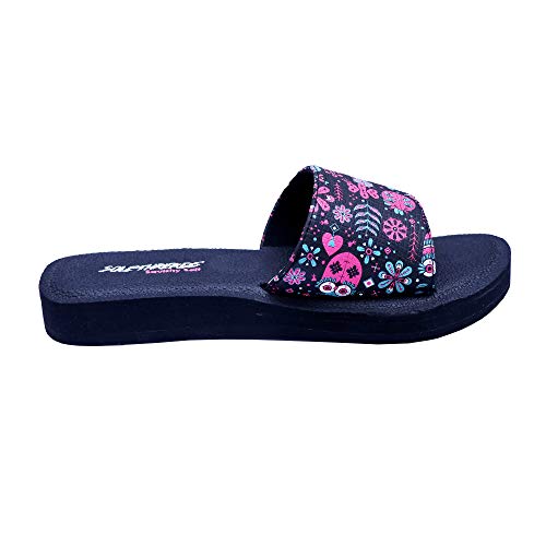 Image of SOLETHREADS SQUISHY DOODLE | Super Soft | Comfort | Cushion | Bounce Back | Durable | Handcrafted Upper | Outdoor | Slippers | T-Strap | Flip Flops for Women
