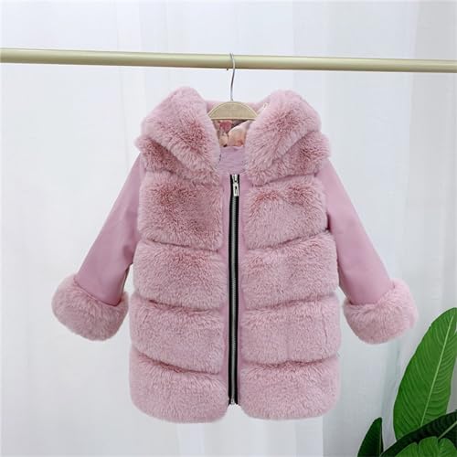 Girls Faux 𝐅𝘂𝗿 Wool Outerwear Toddler Wedding 𝐏𝐚𝗿𝐭𝐲 Dress Coat Winter Long Sleeve Warm Snow (A, 6-7 Years)3