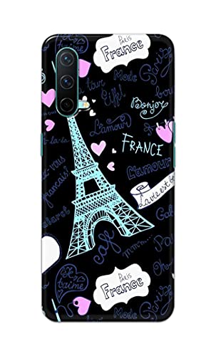 Image of PRINTFIDAA Lovers Famous Place Eiffel Tower in Paris Printed Designer Hard Back Case Cover for OnePlus Nord CE 5G (2021), OnePlus Nord Core Edition 5G (2021) -(TI) MVN1003