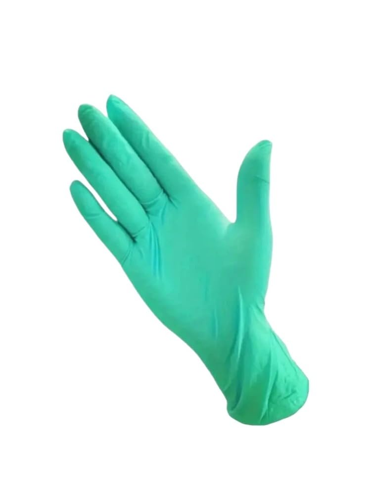 20-100 pezzi Guanti monouso in nitrile verde senza lattice for tinture for capelli, permanente, for la pulizia, cucina, il bagno, preparazione del cibo, cura dei tatuaggi(100pcs,XXL)