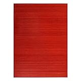 Alfombra de Salón o Comedor, Roja de Bambú Natural 180 X 250cm Natur, 180x250 - Hogar y Más
