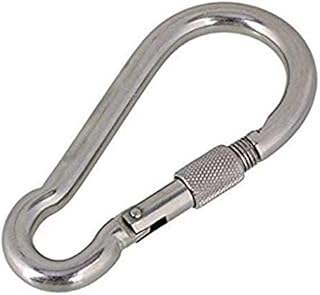 Marine Grade Stainless Steel Carabiner Spring Snap Link with Screw Lock 6