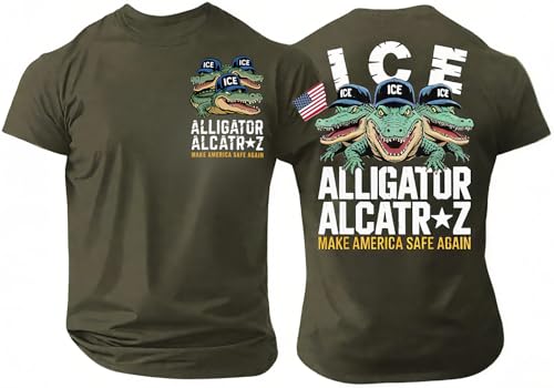 Alligator Alcatraz Shirt Alligator Alcatraz Tshirt for Men Double Sided Tee 2025