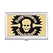 Halloween Circular Pattern Skull Business Card Holder Case Pocket Box Wallet