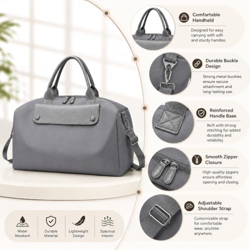 Image of CAVALO - Be Unique Water-Resistant Oxford Duffle Bag for Men and Women, Travel Weekender Cabin Bag, Lightweight Gym Sports Bag with Adjustable Shoulder Strap, 44 x 23 x 22 cm