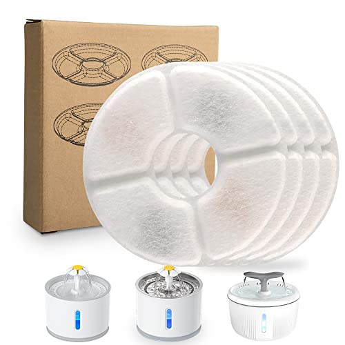 NICREW Filtres pour Fontaine à Chat Chien, Filtres de Remplacement, Filtre de Rechange Seulement Compatible Fontaine à Eau pour Chat Chien, Lot de 4 Cover