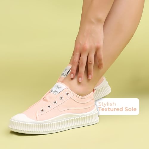 Image of YOHO Cruise Women's Without Lace Trendy Stylish Canvas Slip-On Sneakers (SoS)