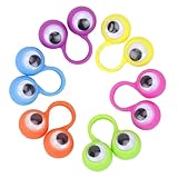 10 pièces marionnettes à Doigts Anneaux en Plastique avec Yeux agités Anneau Actif pour Le...