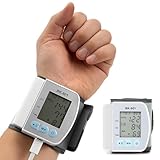 TGKYK Blutdruckmessgeräte, Handgelenk-Blutdruckmessgerät mit LCD-Hintergrundbeleuchtung, 2 Benutzermodi, BP-Monitor, Blutdruck mit Aufbewahrungskoffer, Handgelenk-Blutdruckmessgerät für Erwachsene und