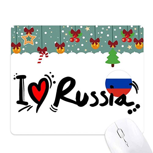 Alfombrilla de ratón I Love Russia para ordenador, alfombrilla gaming antideslizante con corazón