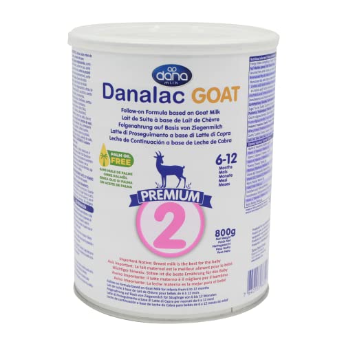 Danalac Premium Advanced Baby Milk Leche de Seguimiento a base de Leche de Cabra de 2ª Edad Leche en Polvo para Lactantes y Bebés de 6 a 12 Meses - Fórmula EU-2020 (800 g Pack de Cajas de 1)