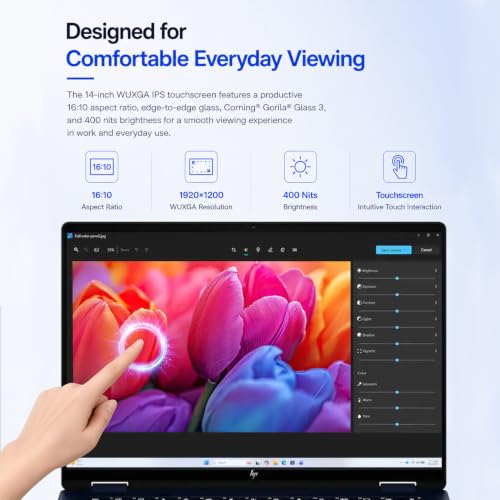 HP OmniBook X Flip 14" Next Gen AI 2-in-1 Laptop | 2K Touchscreen | Intel Core Ultra 5 226V | 16GB DDR5 RAM | 2TB SSD w/WOWPC 500GB External HDD | Win 11 | Backlit Keyboard | for Work & Creativity - image 5
