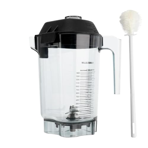 For Vitamix Blender Pitcher 48oz Fit for Quiet One VM0100A 15978 16016 36019 VM0145 Commercial BarBoss Advance Drink Machine Touch & Go Blender Container Cup Jar Jug Parts(with a cleaning bursh)