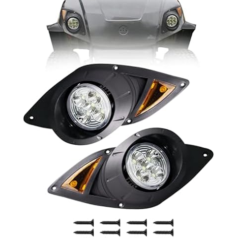 PZWLI Golf Cart Headlight Kit for Yamaha G29 Drive 2007-UP, Golf Cart Front LED Light Kit Replacement for Yamaha Gas&Electric Cover