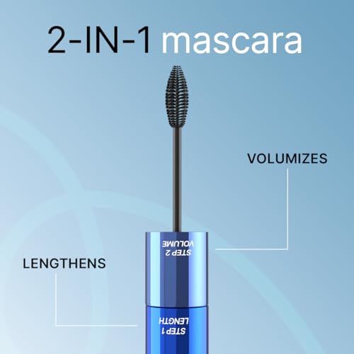 Image of Sotrue Dark Spell 2-in-1 Prolong & Volumizing Mascara | Waterproof, Smudge-Proof & Long-Lasting | Intense Black Pigment with Panthenol & Biotin | 15ml