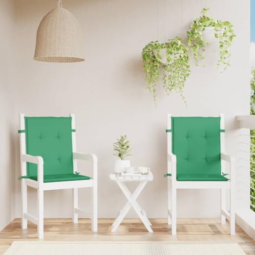 Coussin de chaise de jardin imperméable et antidérapant lot de 2 rembourré mousse vert - 2