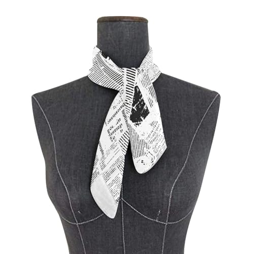 Vintage Newspaper Silk Head Scarf for Women 23.6" Square Satin Bandana Sleeping Hair Wrap Neck Scarves3