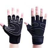 WANGYAN1886-gloves Anti-Rutsch-Sporthandschuh Handschuhe Gewichtheben Hantel Fitness-Studio Fitness-Handschuhe körperliches Training Comfortable (Color : Black, Size : XL(22 24cm))
