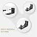 EaseLife Sliding Barn Door Bottom Floor Guide,Adjustable Roller,Wall Mount System,Flush Flat Bottom Design,2 Assemble Setup Options,Fit All Size Door,Black