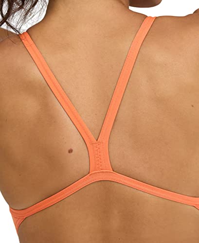 Image of Arena Women's Solid Team Swimsuit Challenge Back MaxLife Open Back Bathing Suit Athletic Swimwear