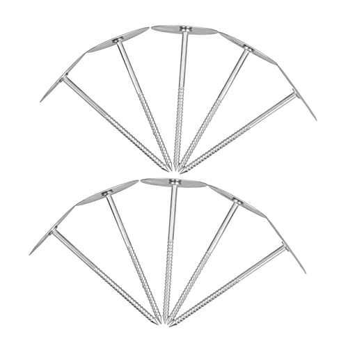 KICHOUSE 12pcs Mounting Nails Stainless Steel Trim Icing Nail Rose Nail Baking Nails for Cakes Cake Decorating Nail Cupcakes Metal Nail Frosting Nail Piping Flour