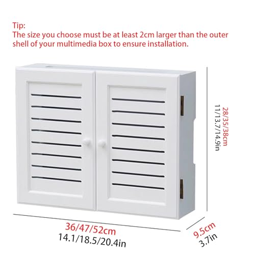 Routeur WiFi armoire de rangement murale pour box internet et câbles - 3