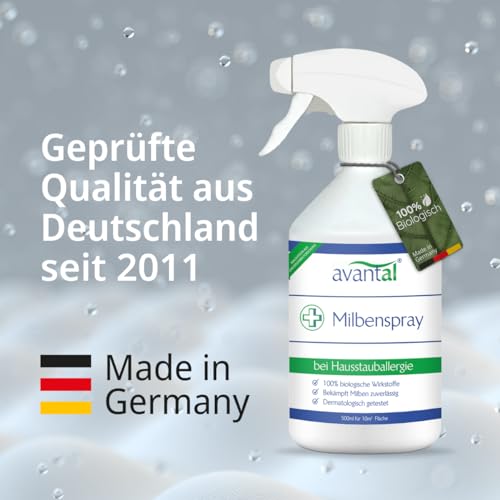 avantal® Milbenspray für Matratzen 500ml – geruchloses Anti Milben Spray für Allergiker – langfristig und effektiv Hausstaubmilben bekämpfen (2)