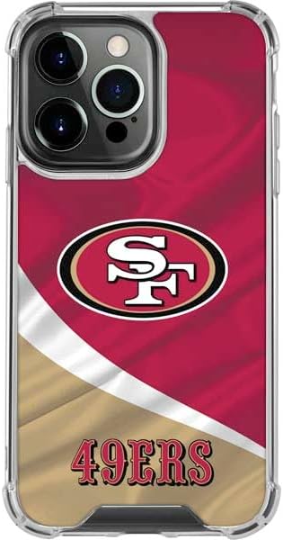 Skinit Clear Phone Case Compatible with iPhone 14 Pro - Officially Licensed NFL San Francisco 49ers Design