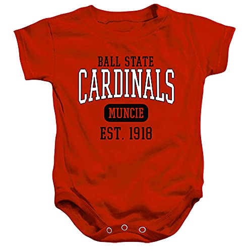 Ball State University Official Est. Date Unisex Infant Snap Suit for Baby,Red, 6 Months
