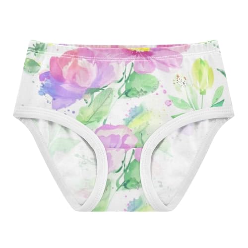 Watercolor Wildflowers Pastel Panties Little Girl Toddler Girls Underwear Cotton Funny Briefs Girls Undies 2t