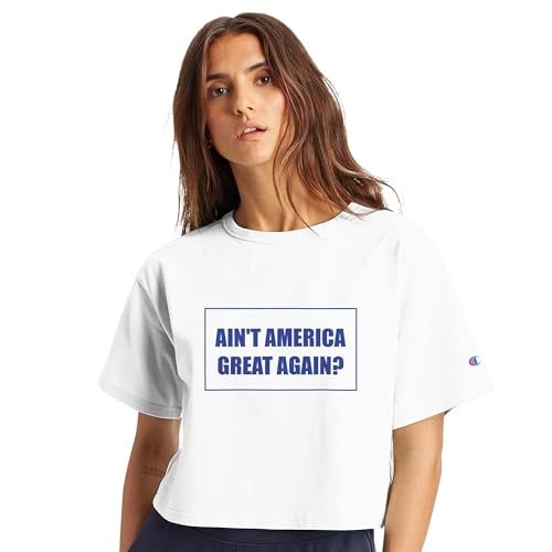 Women's Cropped Heritage Crewneck T-Shirt | Champion T453W Size XS Color White