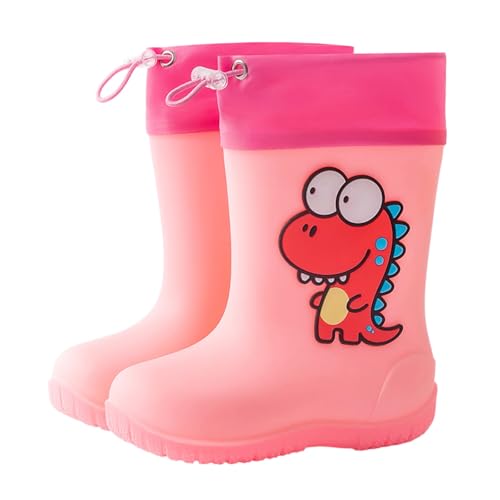2026 Botas de goma con suela de goma, banda de rodadura texturizada para estudiantes de primaria, botas impermeables para niñas para días húmedos, zapatos resistentes al aire libre con perfil