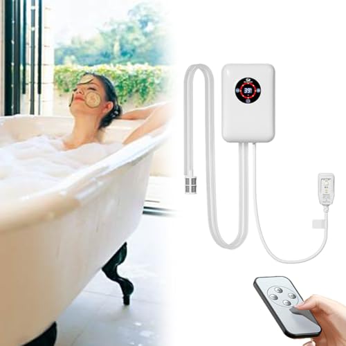 VCYEX Baignoire Gonflable Thermoplongeur-Baignoire Chauffage pour Piscine1200W,Contrôle Intelligent De La Température (30-43 °C) ,Séparation Eau Et...