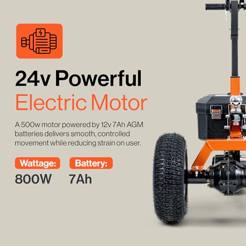 Image of SuperHandy 24V Electric Trailer Dolly, 2800 lb Capacity, 2-Inch Ball