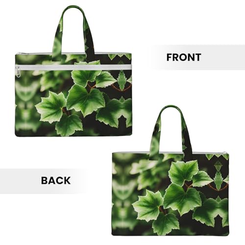Ivy Blossoms Tree Canvas Document Bag Briefcase For Professionals And Executives3
