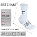Cross Grip Soccer Socks - Anti-Slip Grips Sports Sock with Cross for Religious Men and Women Breathable Thickened Sole Available for US 6-13