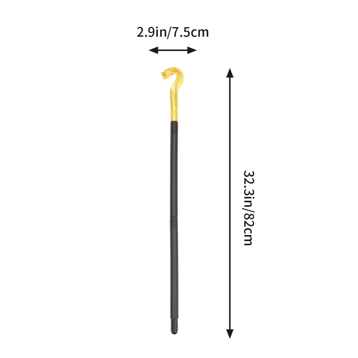 Gold Costume Walking Cane Halloween Cane Prop Stick Dress Cane Egyptian Style Staff or Scepter for Emperor - Image 2