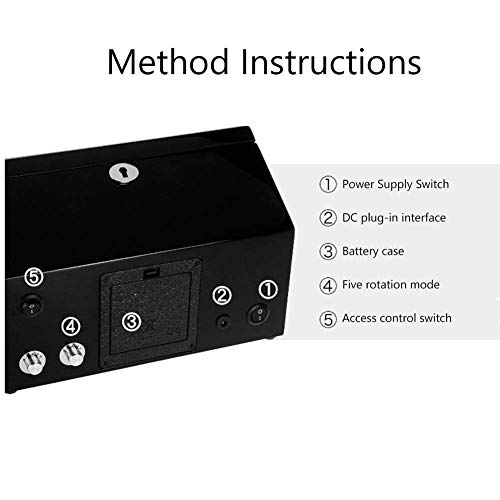H.JPT Uhrenbewegerbox Automatischer Uhrenbeweger-Kasten, leiser Motor, Anti-Magnetisierung, Aufbewahrungsbox mit 4 Uhren Watch Winder Box