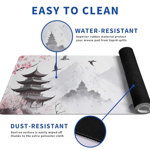 50% Off Cherry Blossom Watercolor Mouse Pad - Large Desk Mat - Image 4