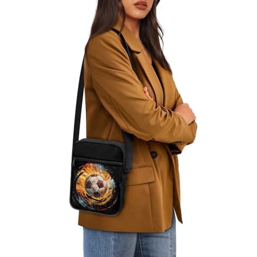 Small Messenger Bag Purse for Women Men Shoulder Handbag with Adjustable Straps & Zipper Closure Organizer4