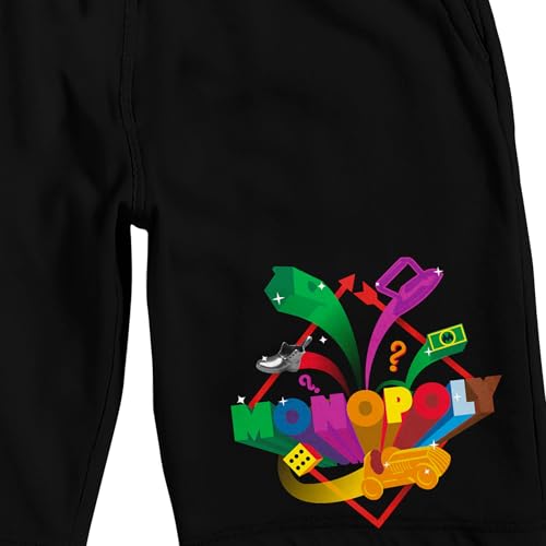 Monopoly This is How I Roll Men's Black Lounge Shorts2